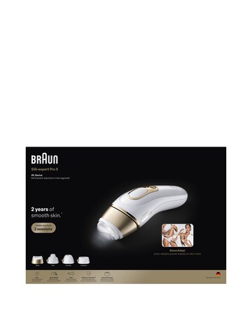 Braun IPL Silk expert Pro 5 At Home Hair Removal 4 Attachment Heads PL5441