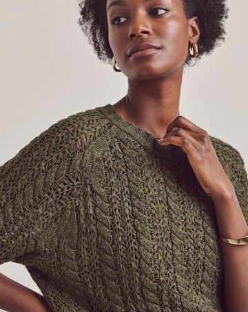 Anthology Khaki Cable Half Sleeve T-shirt