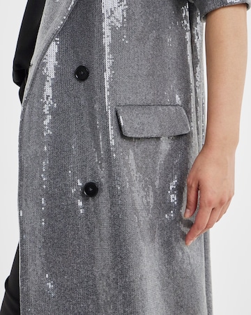 Sequin Longline Coat