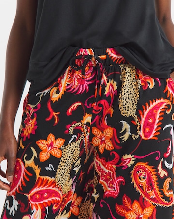 Figleaves Leopard Blanket Stitch Culotte Pyjama Set