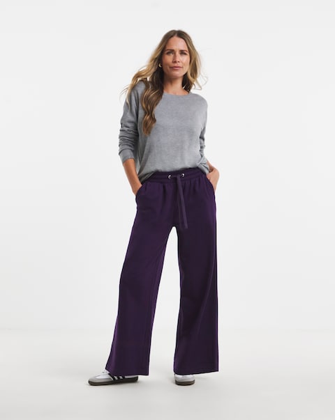 Plum Wide Leg Jogger