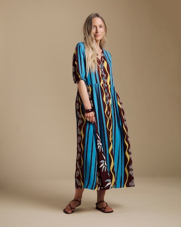 Julipa Crinkle Button Down Midi Dress