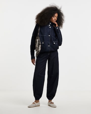 Indigo Cuffed Denim Balloon Jeans