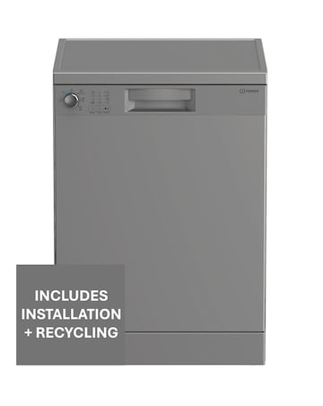 Indesit Push&Go IN2FE13DT9SUK Freestanding Dishwasher 13 Place Silver + Install