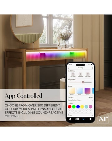 XR Living Dakota Dressing Table With App Control Lights