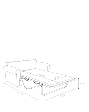 Jay-Be Heritage Luxe Velvet 2 Seater Sofa Bed with E-Pocket Mattress