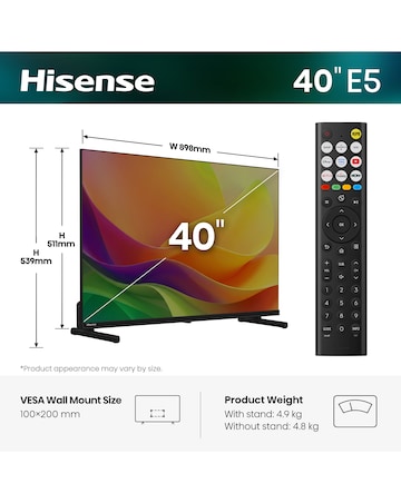 Hisense 32E5STUK 32in Full HD QLED Smart TV with Freely