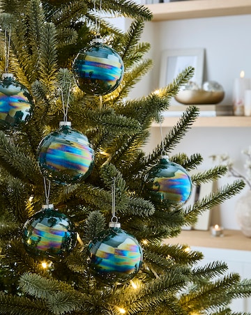 Petrol Glass Baubles - Set of 6