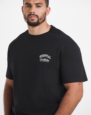 Jack & Jones Organic Relaxed Studio Back Print Tee - Black