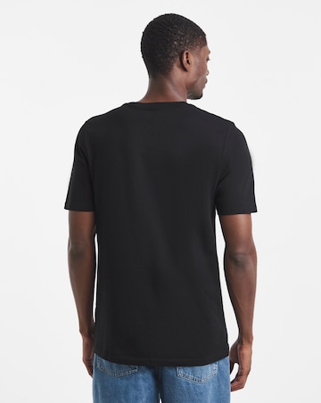 Pure Cotton Crew Neck T-Shirt Extra Long- Black