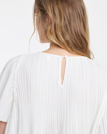 Pleated Short Sleeve Top