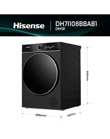 Hisense 7i 10kg Heat Pump Dryer Black