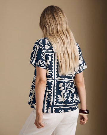 Julipa Printed Button Through Blouse