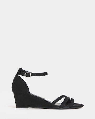 Haze Two Part Low Wedge Sandals - Wide Fit (E)