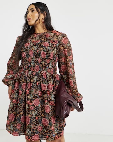 Simply Be Leopard Skater Dress