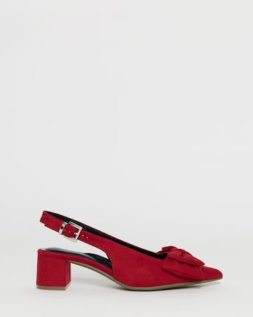 Gianna Low Block Heel Slingback With Bow - Extra Wide Fit (EEE)
