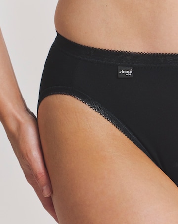 Sloggi (3 Pack) Tai Hi Leg Cotton Knickers Black