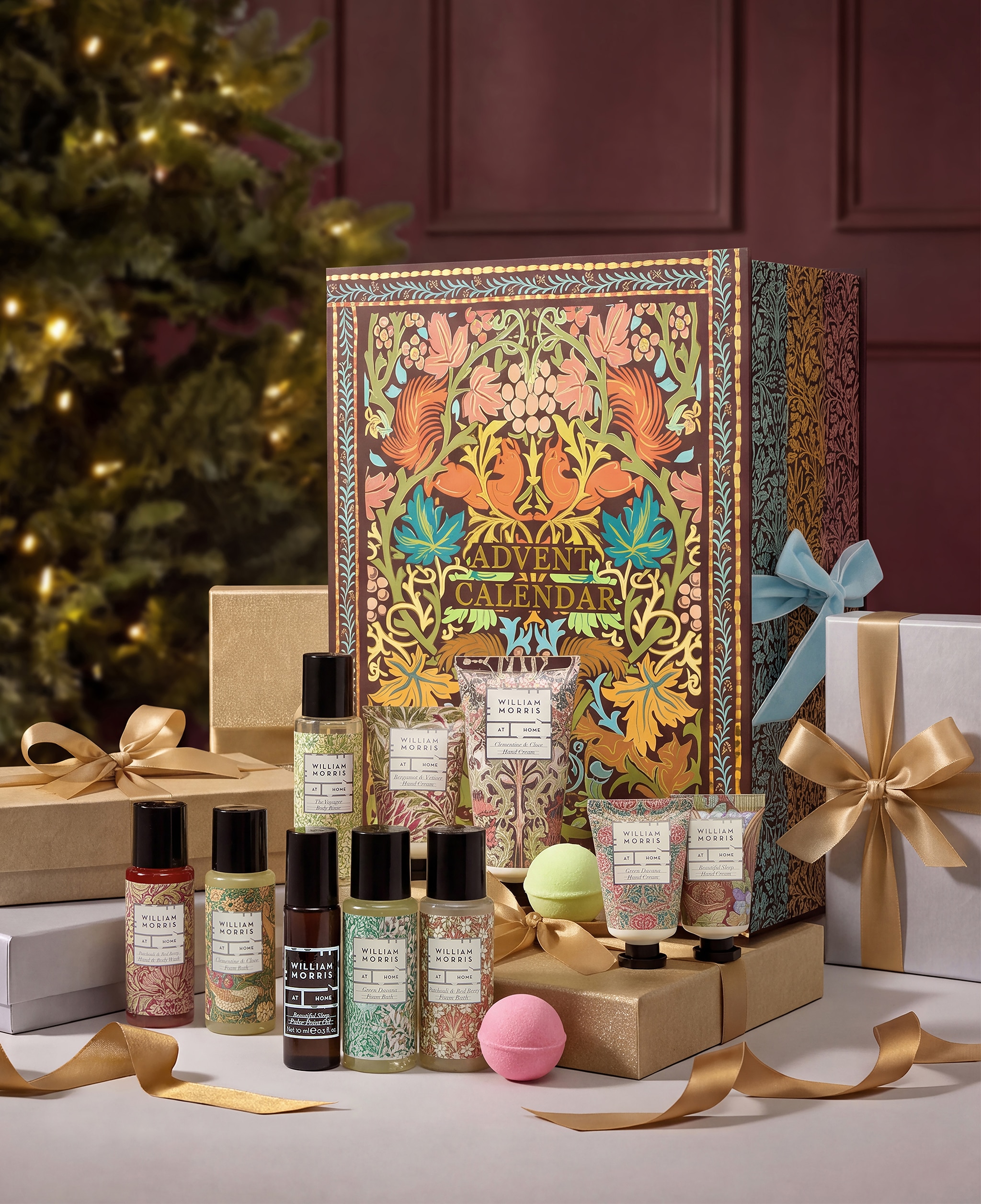 An Advent calendar on a table.