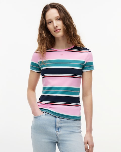 Tommy Jeans Slim Essential Rib Tee