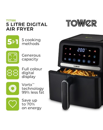 Tower Vortx 5L Air Fryer Digital