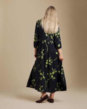 Julipa Navy Printed Midi Dress