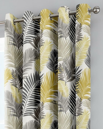 Tropical Eyelet Curtains in Multi