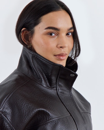 Chocolate Faux Leather Jacket