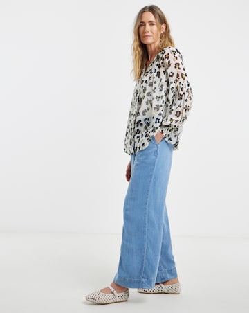 Printed Georgette Button Through Blouse