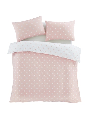 Catherine Lansfield Brushed Polka Dot Duvet Cover Set