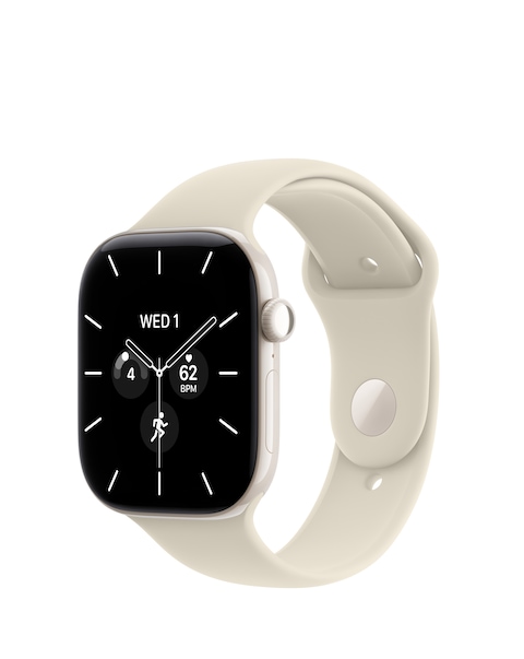 Apple Watch Series 12 GPS + Cellular 42mm - White Ceramic/Sand Sport Band - M/L