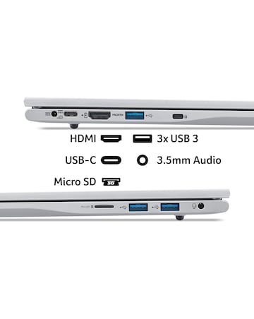 Acer Aspire Lite Laptop - 17.3in Intel N150 8GB 128GB - Silver