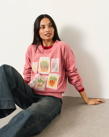 FatFace Alex Seed Graphic Crew Neck Top