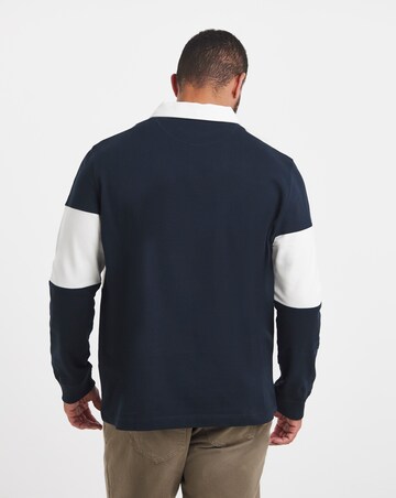 Jack & Jones Frederiksberg Blocking Sweat Polo Top - Navy