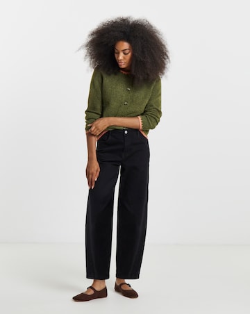 Sponge Whipstitch Crew Neck Cardigan