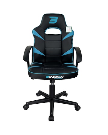 BraZen Valor Mid Back PC Office Gaming Chair - Blue