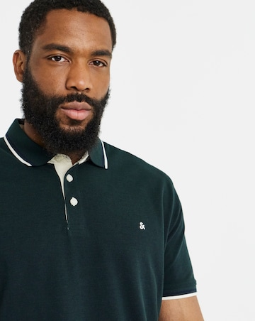 Jack & Jones Paulos Tipped Polo - Dark Green