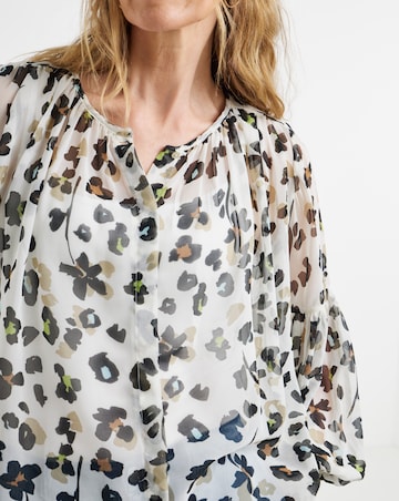 Printed Georgette Button Through Blouse