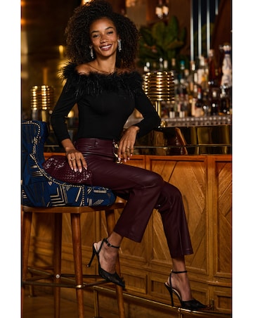 Sosandar Faux Straight Leg Trouser
