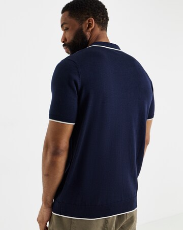 Tipped Knitted Short Sleeve Polo