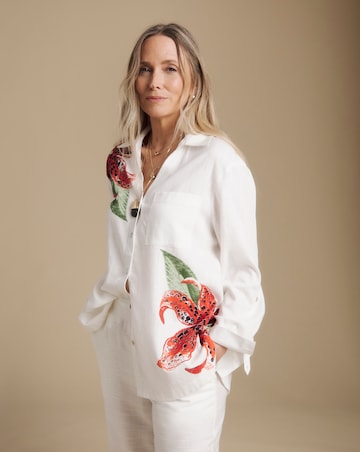Julipa Longline Printed Linen Shirt