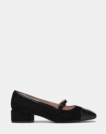 Clarks Crista Strap Heeled Toe Cap Leather Mary Janes - Standard Fit (D)