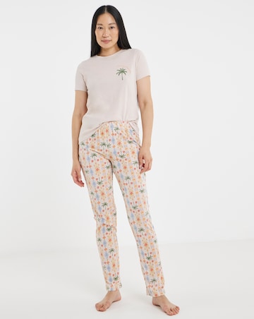 JD Williams (2 Pack) Value Pyjama Sets Palm Print
