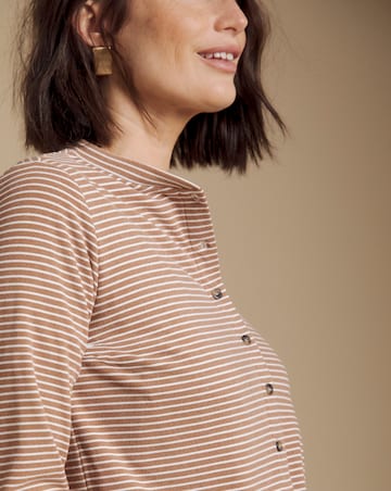 Julipa Peplum Stripe Jersey Cardigan