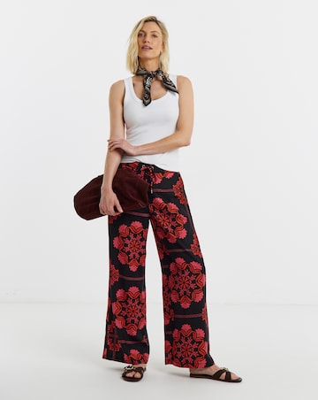 Black Paisley Wide Leg Trouser Co-ord