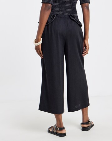 Black Linen Culotte
