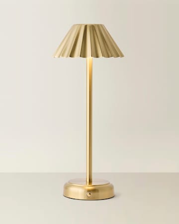 ValueLights Avery Gold Rechargeable LED Portable Table Lamp