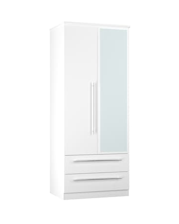 Osprey Ready Assembled 2 Door 2 Drawer Mirrored Robe - Kids
