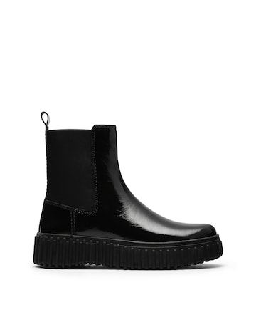 Clarks Torhill Maple Patent Chunky Boot Standard Fit
