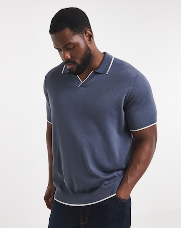Tipped Knitted Short Sleeve Polo