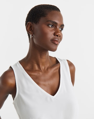 V Neck Woven Vest